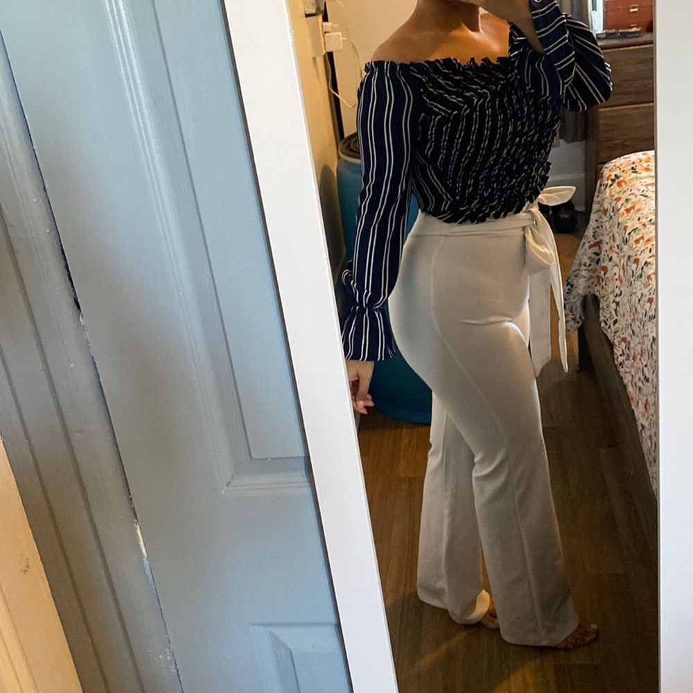 White pants and shirt